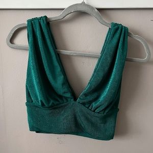 Dark Green Going Out Top Size M